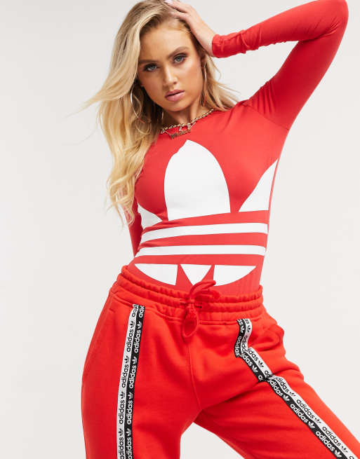 Originals Large body met trefoil rood | ASOS