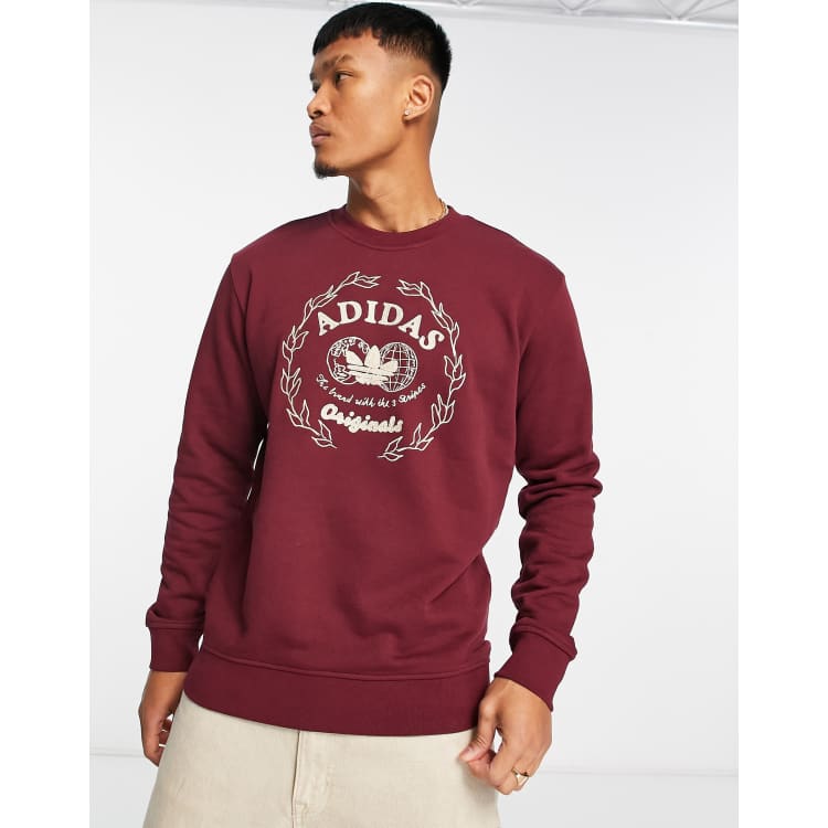 collegiate adidas Originals in | ASOS sweatshirt large shadow red logo