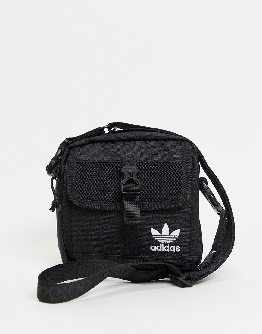 Adidas Originals Large Festival Crossbody Bag In Black