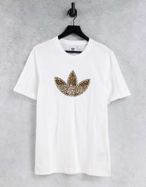 adidas boyfriend with in logo t-shirt | ASOS white leopard print Originals large