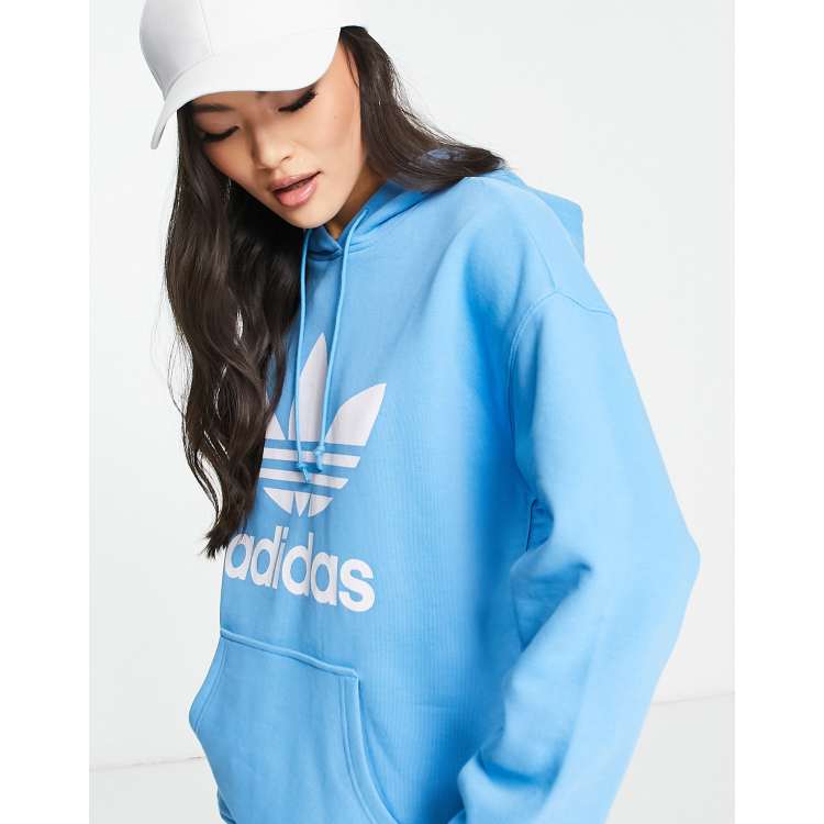 Light blue adidas hoodie sales womens