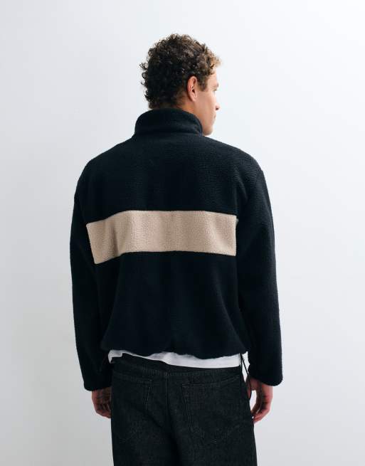 adidas Originals large logo pullover fleece in black, 4 of 5