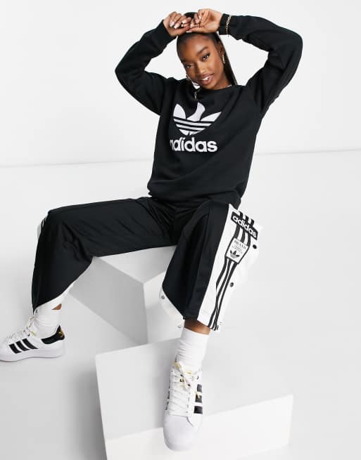 sweatshirt in adidas large logo | ASOS Originals black