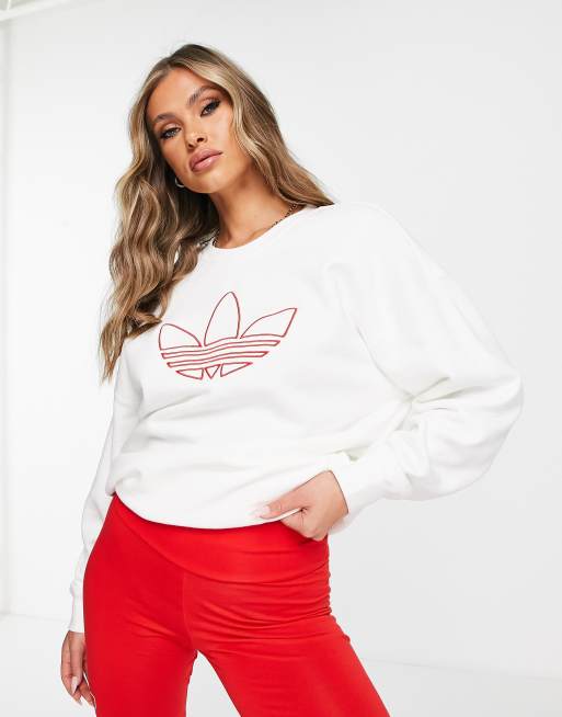 Adidas sweatshirt sale white womens