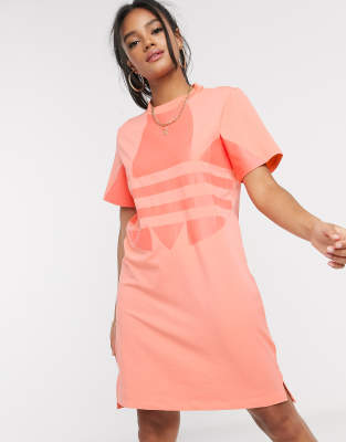 adidas large logo tee dress