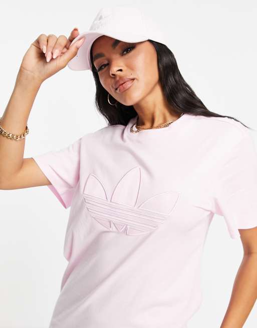 Adidas originals large hot sale logo tee dress