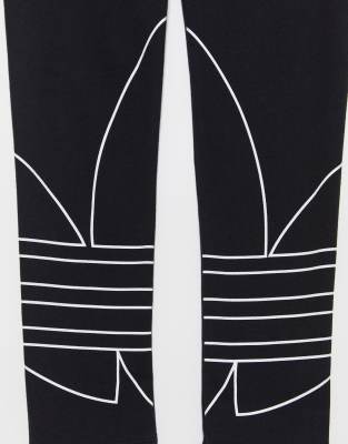 adidas trefoil leggings black