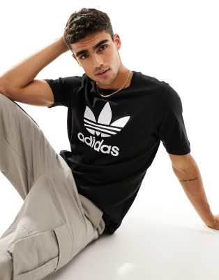 adidas Originals large trefoil logo t-shirt in black | ASOS