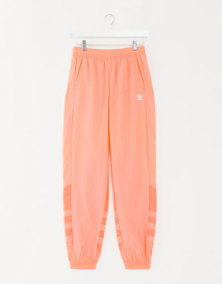 peach adidas track pants