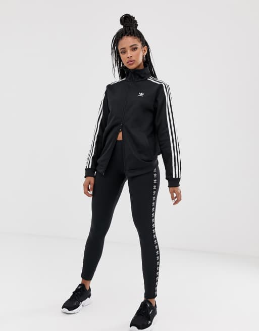 adidas Originals - Legging imprimé avec logo trèfle - Noir