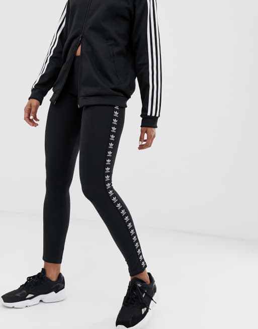 Adidas originals trefoil logo 2025 print legging in black