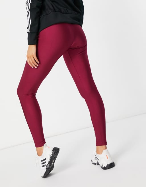 Burgundy adidas best sale leggings womens