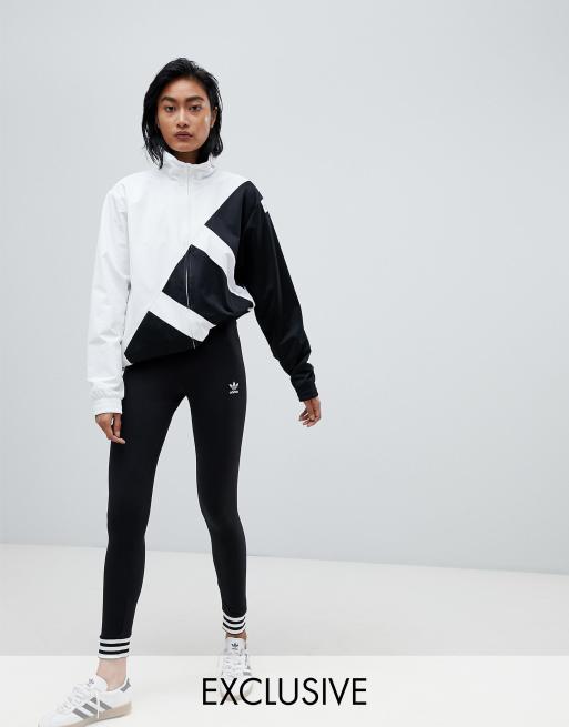 adidas Originals Leggings With Stripe Cuffs In Black | ASOS