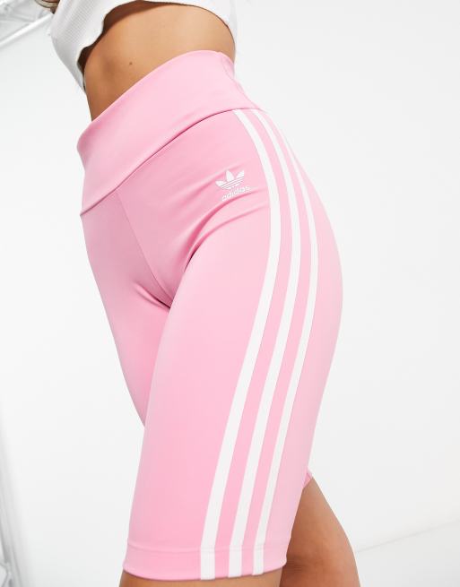 adidas Originals - Leggingshort met 3-Stripes in roze