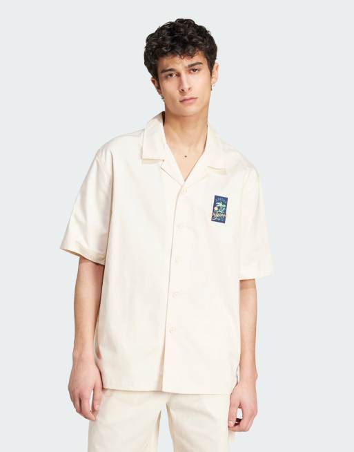 adidas Originals – Leisure League – Hemd in Weiß