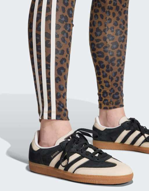 adidas Originals Leopard 3-stripes legging in multicolor, 2 of 4