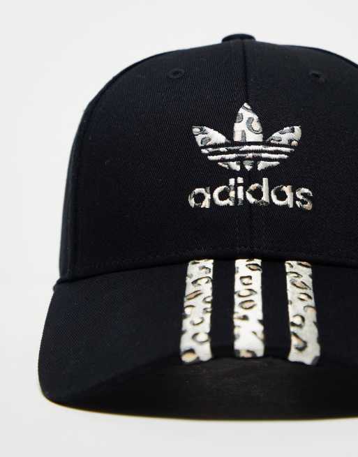即発*adidas originals★adidas LEOPARD BASEBALL CAP 人気 adidas Originals Leopard Unisex Cap Black IY4102