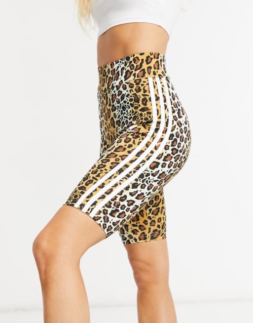 adidas Originals 'Leopard Luxe' leggings in black with leopard