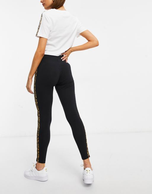 adidas Originals Leopard Luxe 3-Stripes Infill Flared Leggings - Black |  Women's Lifestyle | adidas US