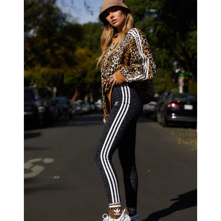 adidas Originals 'Leopard Luxe' leggings in black