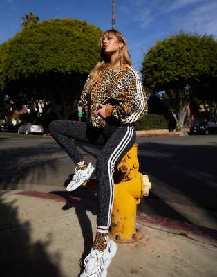 adidas tights leopard