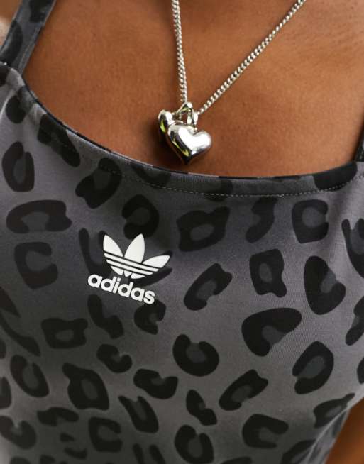 Leopard print adidas store dress