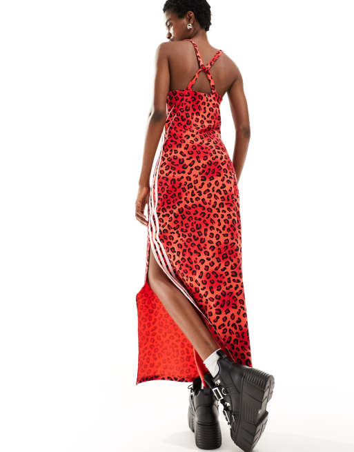 H and m red leopard print dress sale