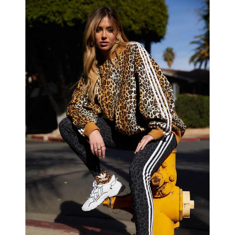 adidas Originals Leopard Luxe oversized sweatshirt