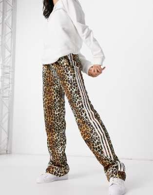 adidas leopard satin pants