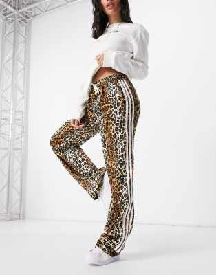 adidas leopard satin pants