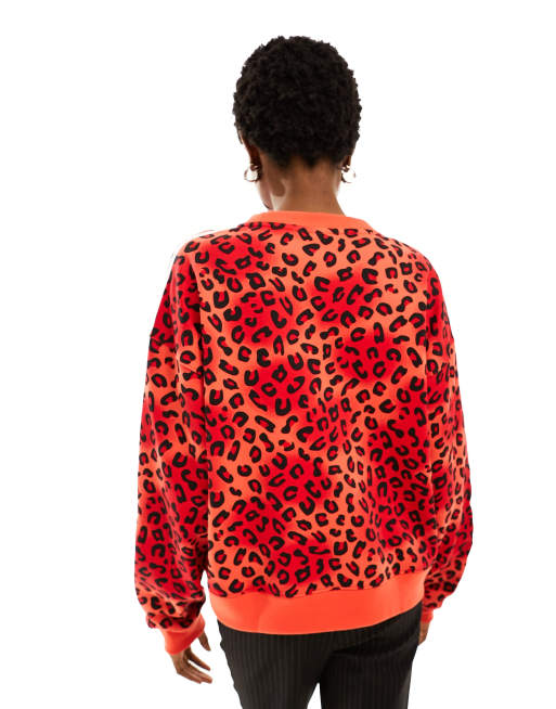 最新入荷 SAPEur □RED LEOPARD HEAD□CREWNECK SWEAT□ スウェット