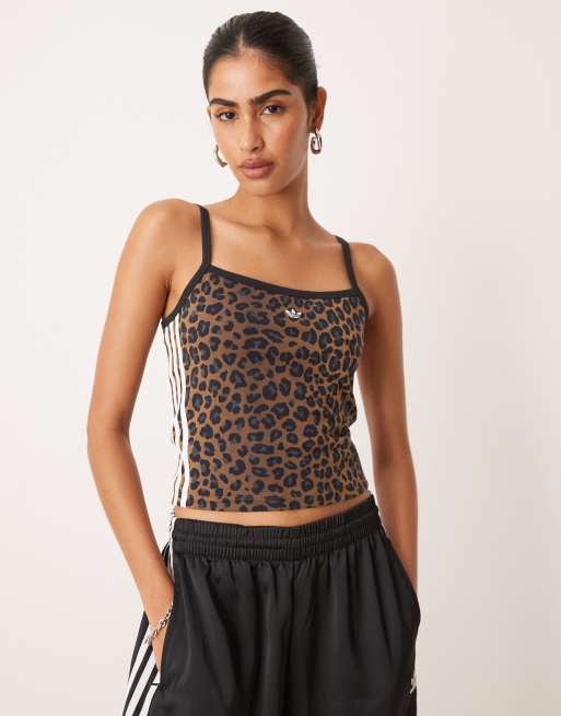 adidas Originals Leopard tank top in multicolor