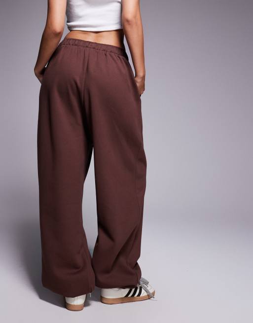 adidas Originals linear logo joggers in brown, 4 of 5