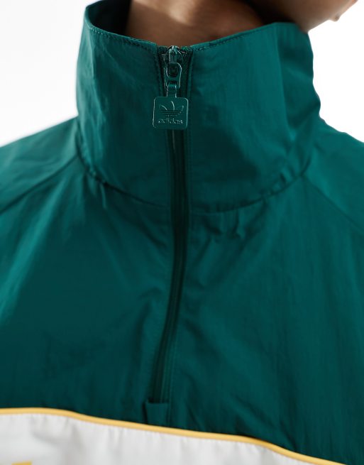 Dark shop green windbreaker