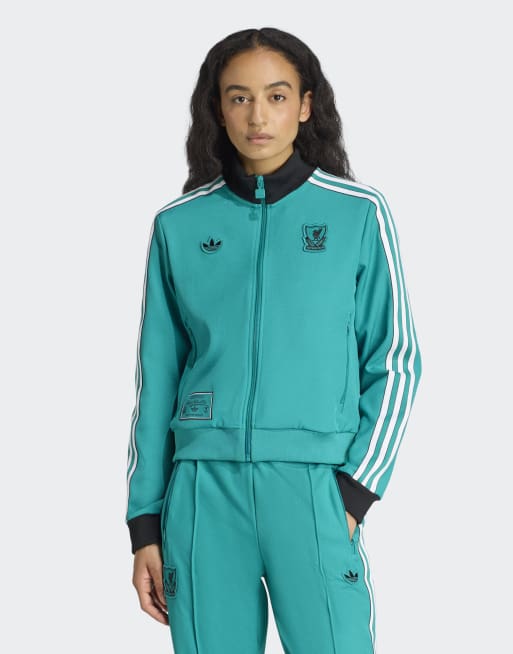 adidas Originals – Liverpool FC – Terrace Icons – Blågrön träningsjacka