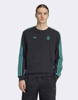 adidas Originals Liverpool fc terrace icons sweatshirt in black