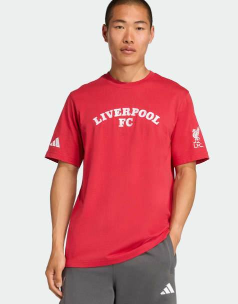 adidas Originals Liverpool fc us pack tee in strawberry red