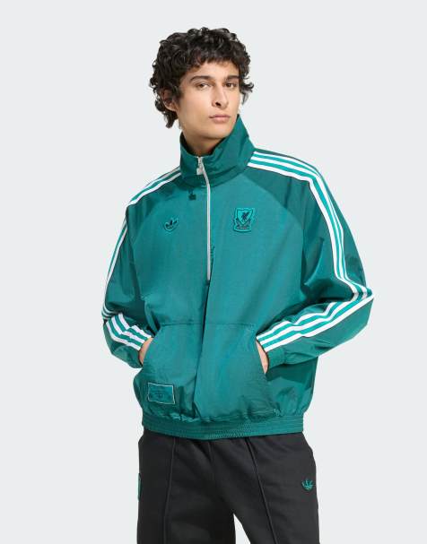 adidas Originals - Liverpool FC Terrace Icons - Veste à demi-fermeture éclair - Vert mer - view 1
