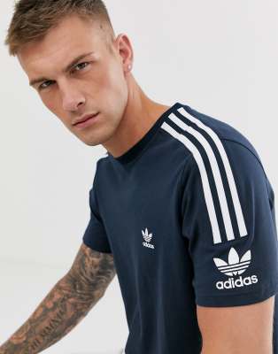 adidas Originals lock up logo t-shirt in navy