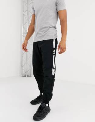 adidas originals joggers with lock up logo black