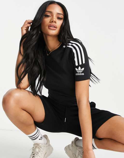 adidas Originals – Lock Up – T-Shirt in Schwarz mit den drei Streifen