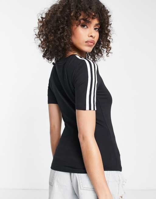 Adidas originals locked shop up t-shirt in black