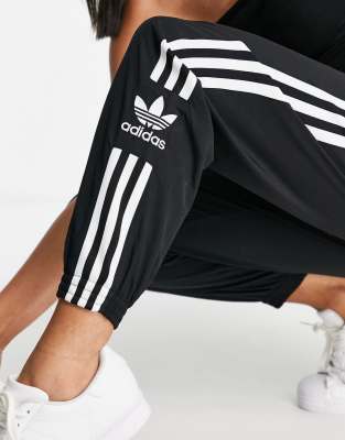 adidas 3 stripe joggers womens black