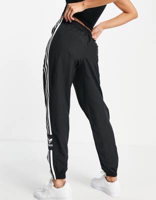 adidas 3 stripe joggers womens black