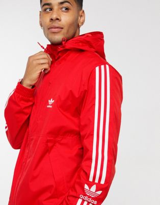 adidas zip up jacket red