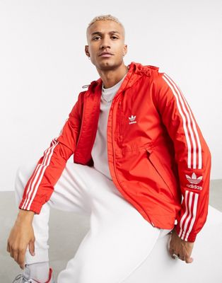 adidas red windbreaker jacket