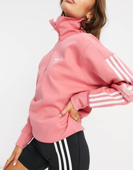 Pink high neck store sweatshirt by adidas