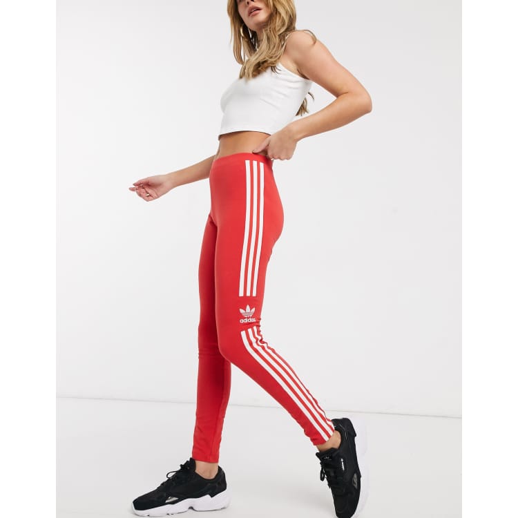 adidas Originals Locked Up Leggings logo Rouge ASOS