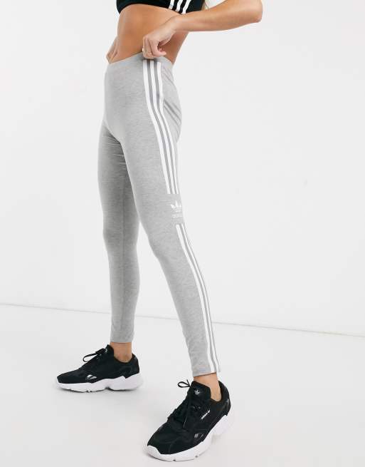 adidas Originals locked up logo leggings in grey