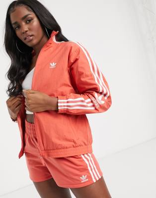 coral adidas track jacket